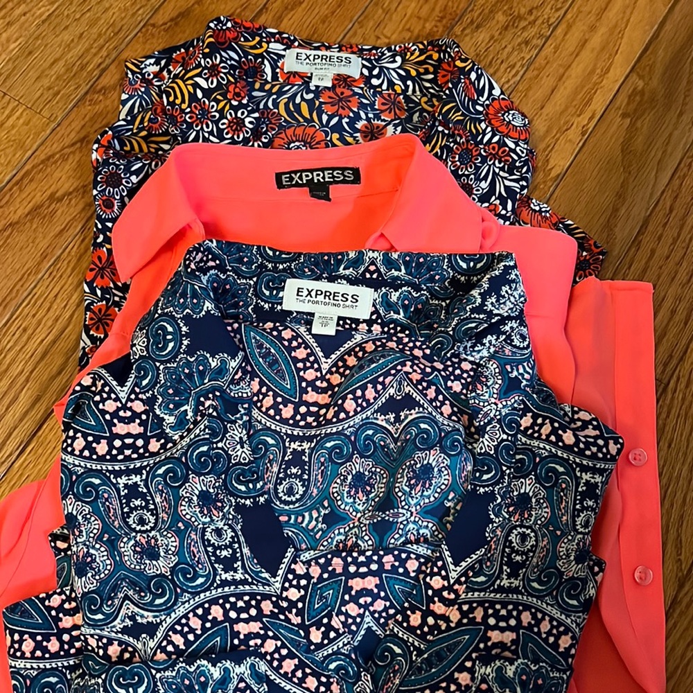 Express portofino long sleeve shirts